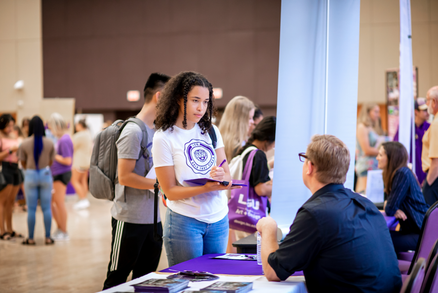 Student at Info Fair