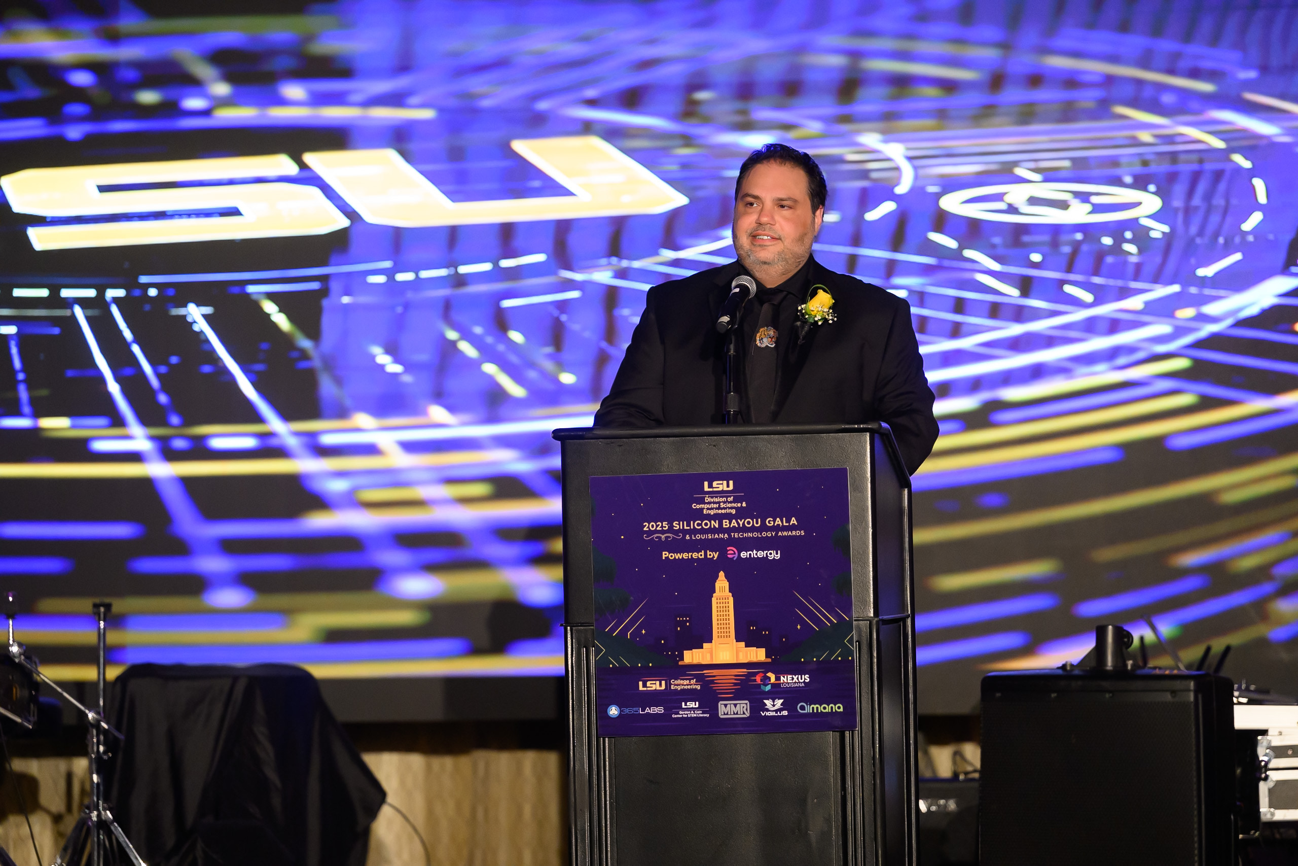 Abe speaking at LSU gala