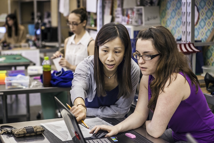 faculty member advising student