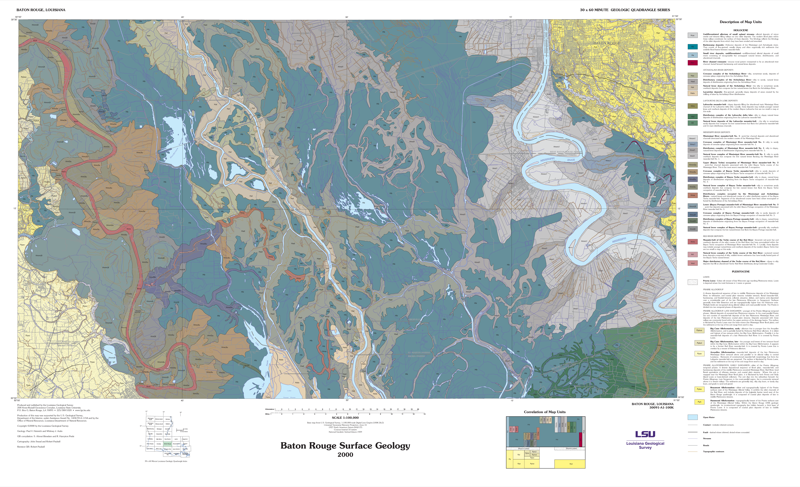 Baton Rouge Surface Geology 2022