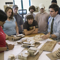 Students in an architecture class