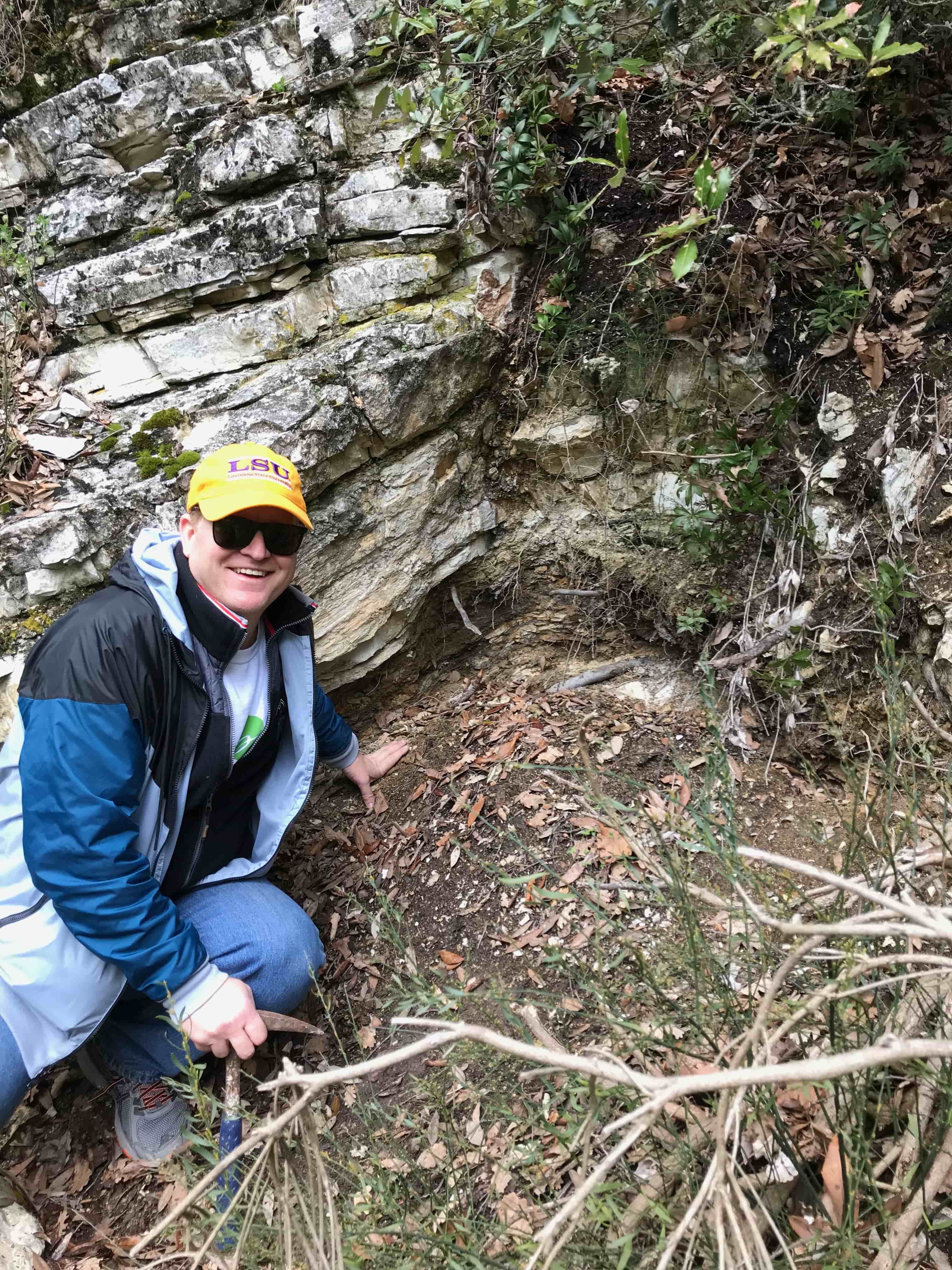 Dr. Herrmann at the Bonarelli level near Gubbio, Italy.